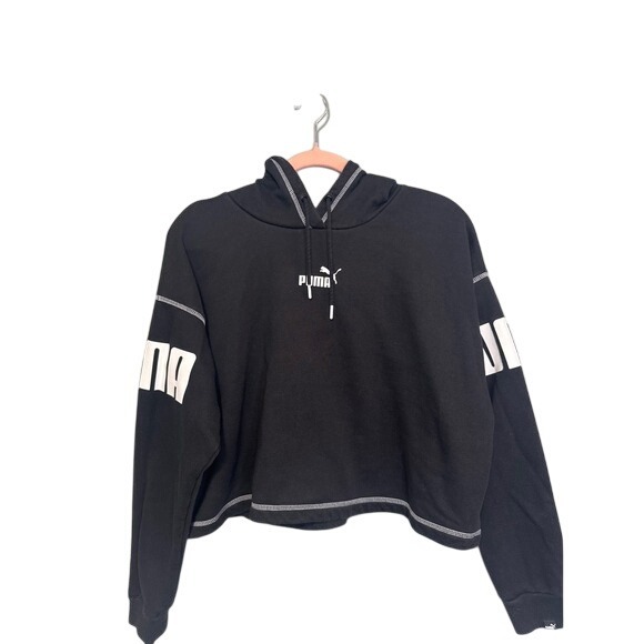 Puma Tops - Black Crop‎ Puma Sweatshirt